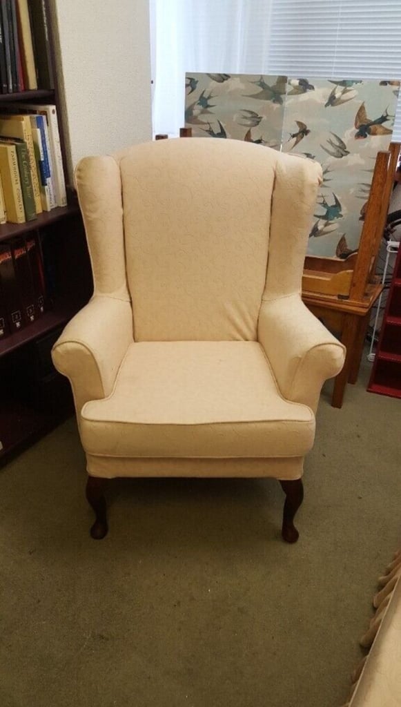 3 piece suite (3 seat sofa, armchair and wingback chair) with removabl