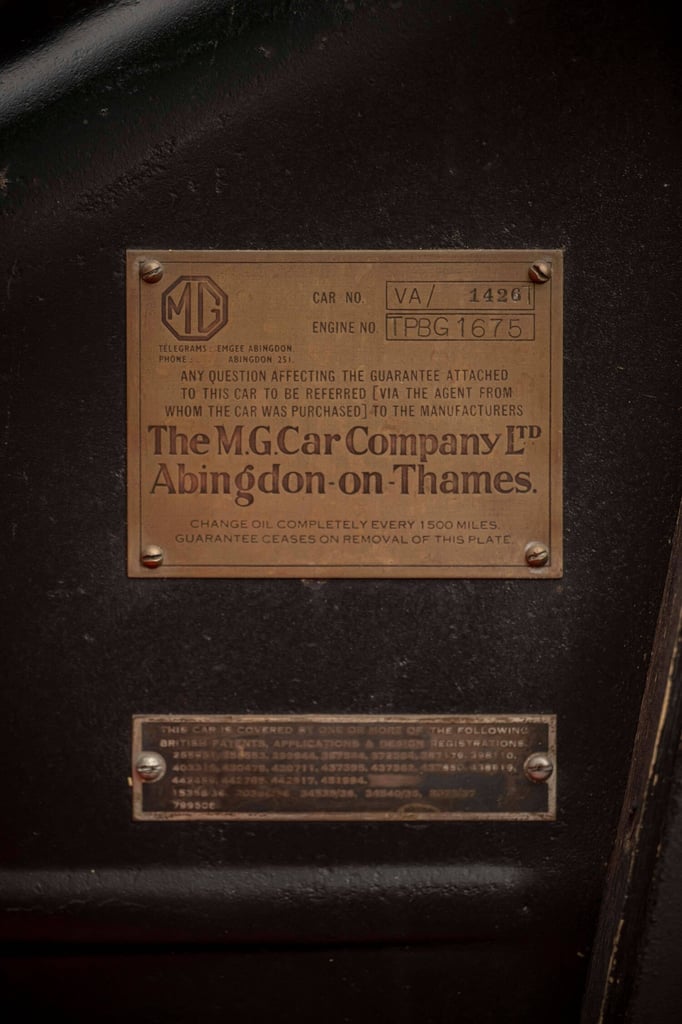 1938 MG VA  PETROL Manual