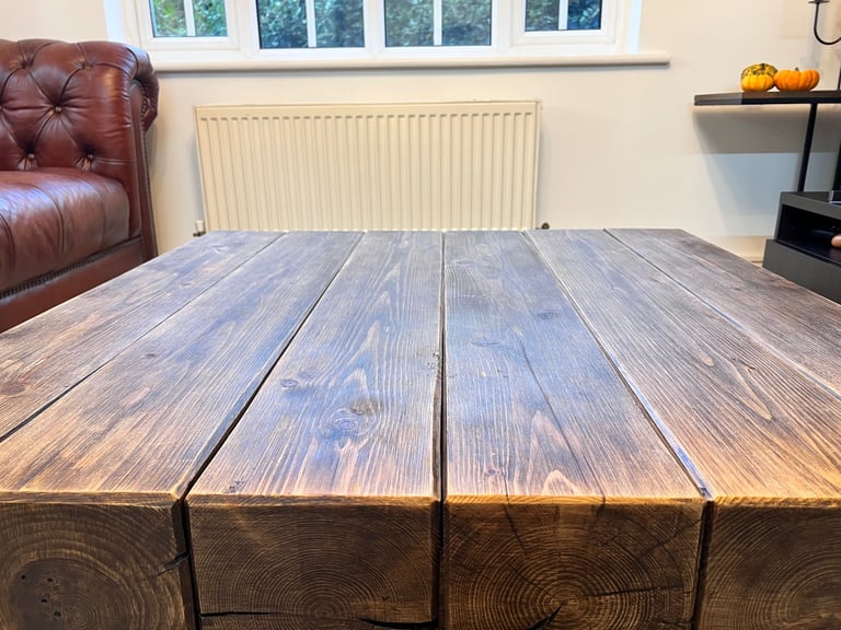 Valmiera Reclaimed Wood 110cm Log Coffee Table – Housing Units