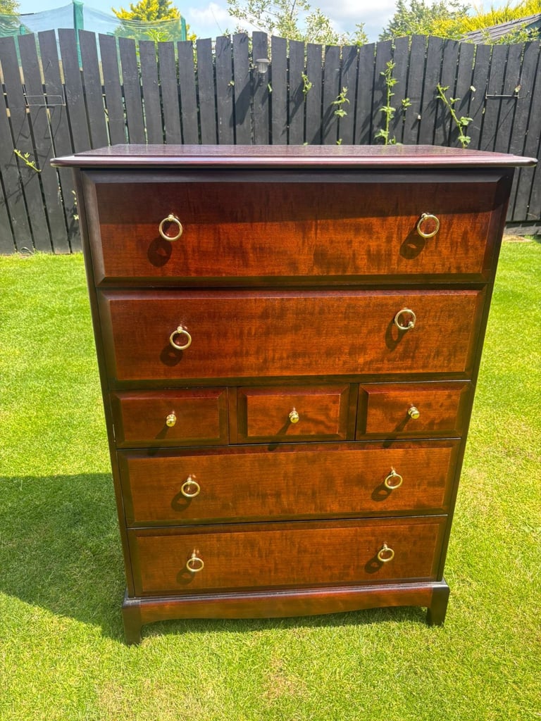 image for Stag Tallboy Chest Of Drawers In Beautiful Condition Throughout 