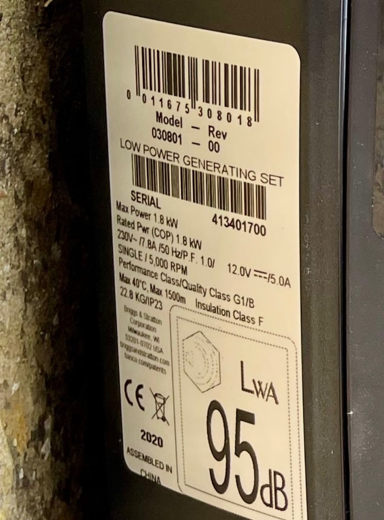 Petrol generator 