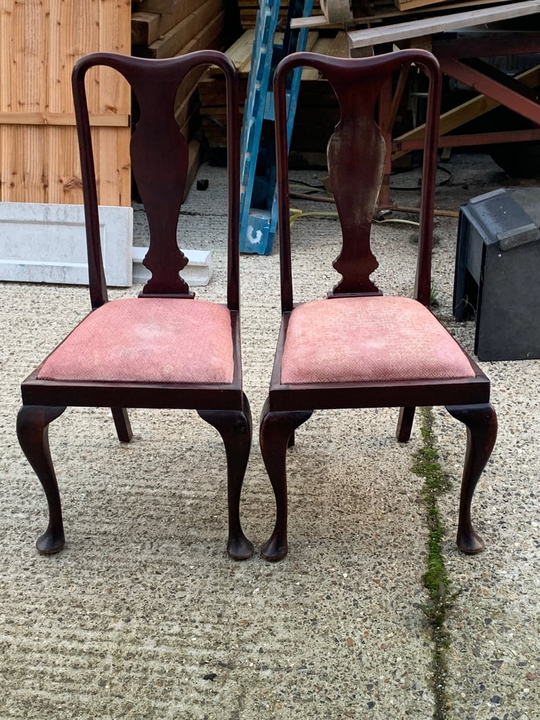 image for Pair of antique wooden chairs 