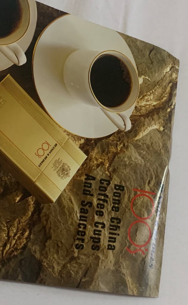 Vintage Benson & Hedges 100's bone china 2 coffee cups and 2 saucers. Brand new
