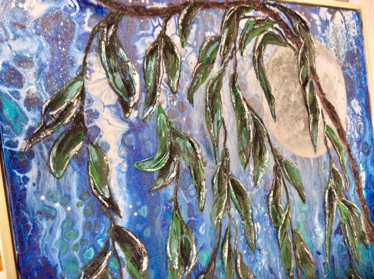 Stunning original acrylic painting with texture. Abstract art 