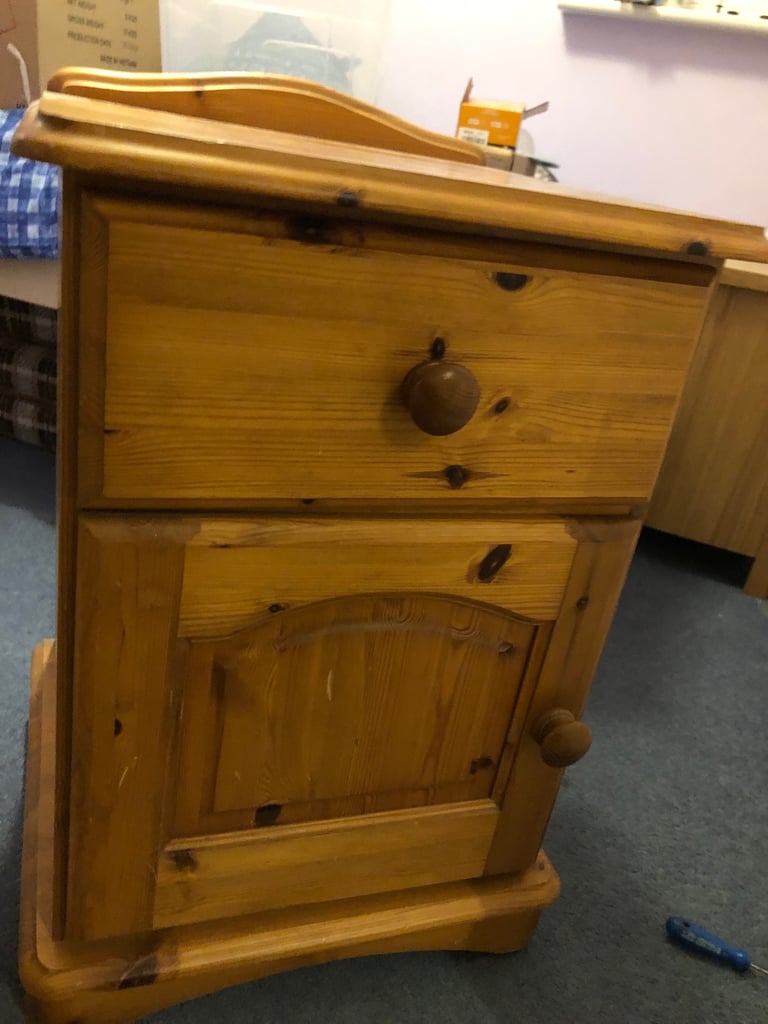 Bedside table/cabinet- single drawer and useful cupboard space
