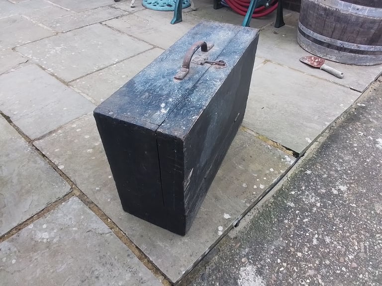 Old wooden toolbox