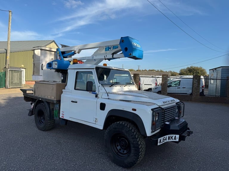 2014 Land Rover Defender Hi Capacity PickUp TDCi [2.2] CHERRY PICKER ACCESS PLATFORM EX UK POWER ...