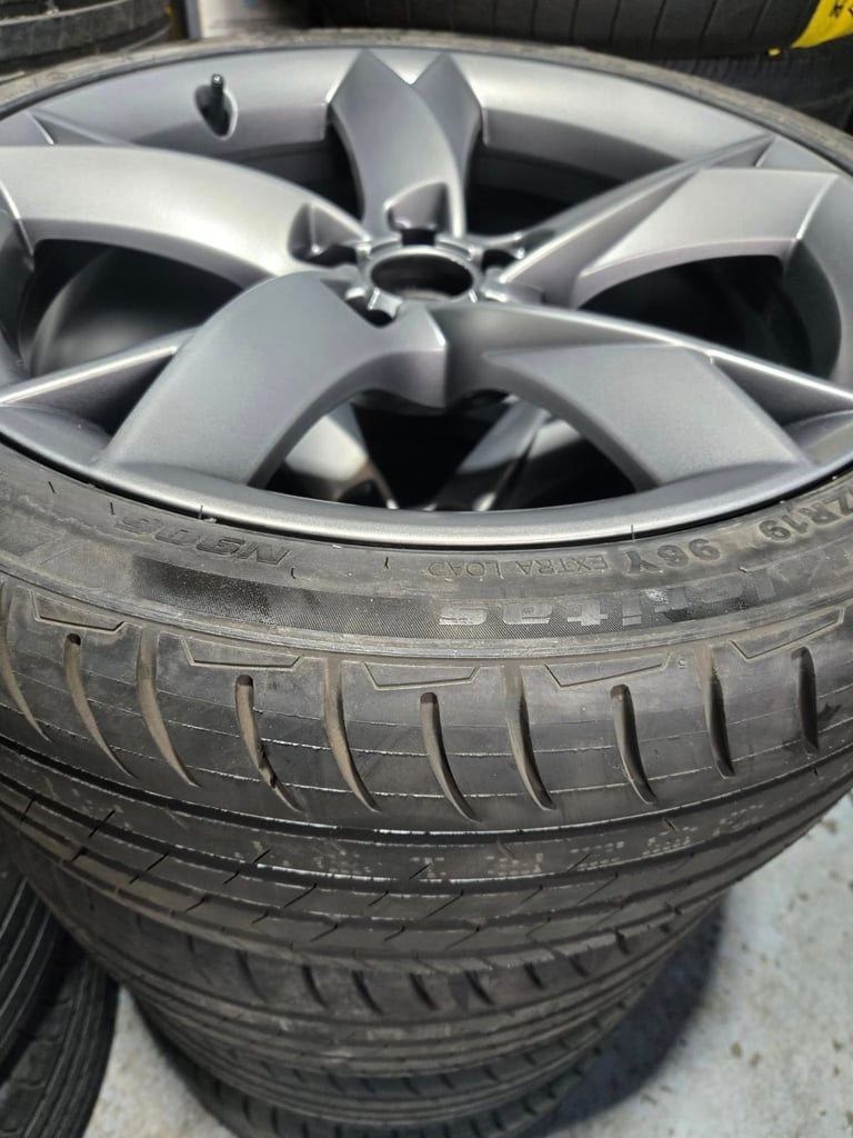 19" GENUINE AUDI S LINE Y SPOKE  ALLOY WHEELS / NEW TYRES - 5 X 112 FITMENT - AUDI A5 ETC 