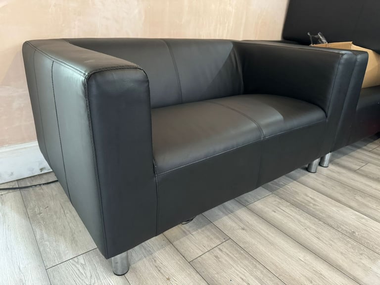 Black sofas