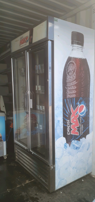 PEPSI MAX COMMERCIAL DOUBLE DOORS DRINKS DISPLAY COOLER FULLY WORKING 