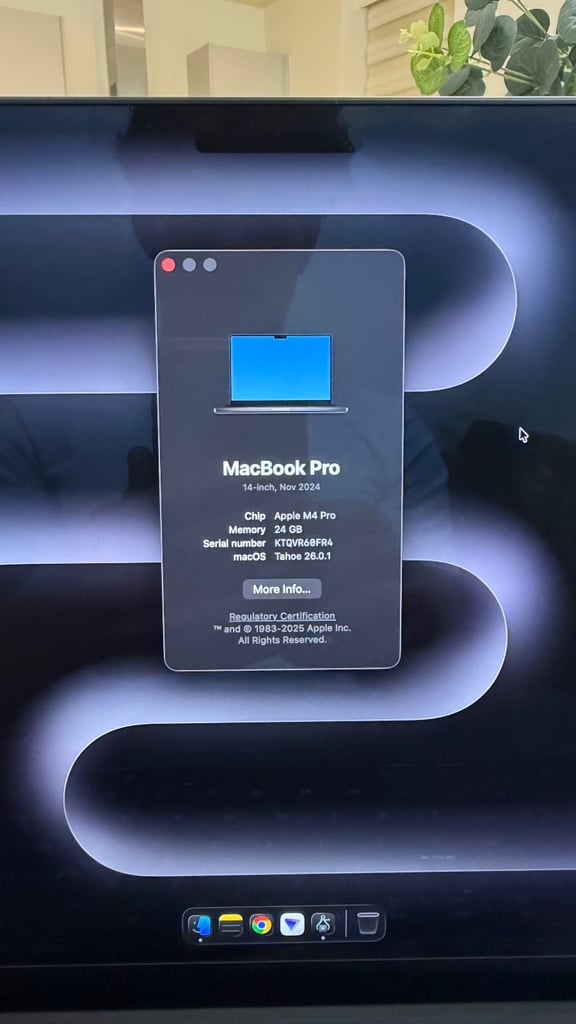 14” MacBook Pro - M4 Pro, 24GB, 1TB. Includes AppleCare+ and Laptop Sleeve