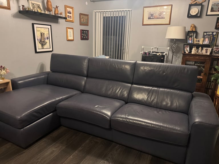 image for Leather storage sofa bed
