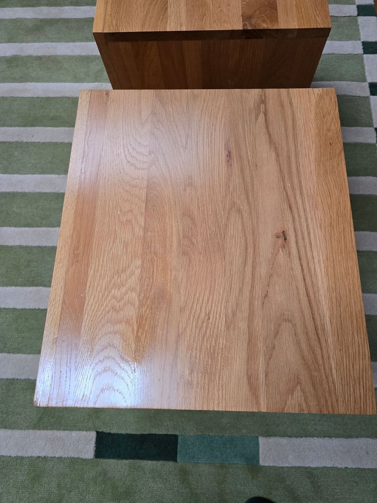 Solid oak bedside table cabinets ex Studio 1