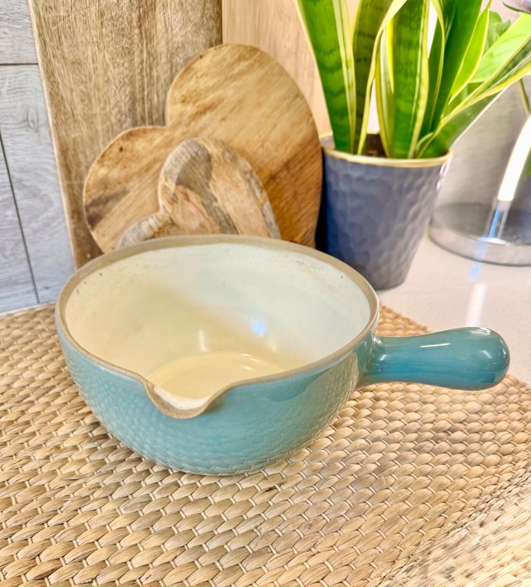 image for Denby stoneware pot 2 pint capacity - some marks on inside near top of rim