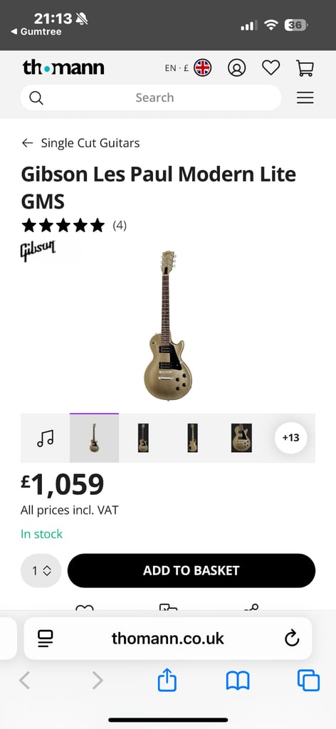 Immaculate Gibson les Paul modern lite