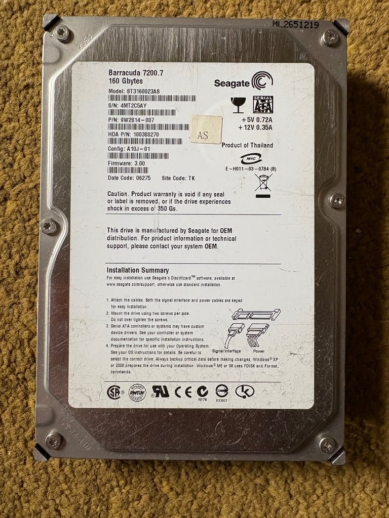 Hard Drives and enclosure