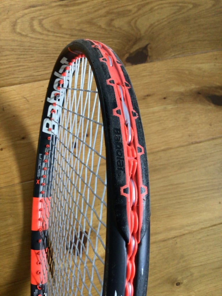 Babolat Pure Strike Tour Tennis Racket. Grip 4. New Luxilon Restring 