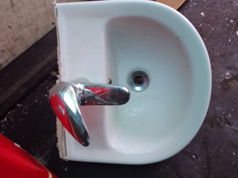 image for Small bathroom sink with tap