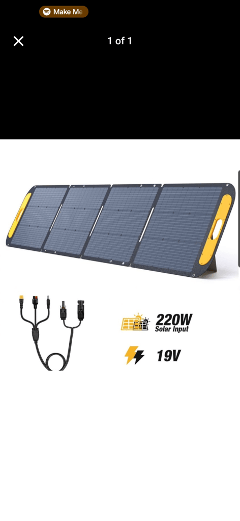 VTOMAN 220W 19v foldable solar panel x2