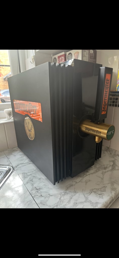 Jägermeister machine and neon sign 