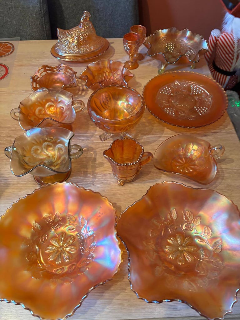 Carnival glass collection