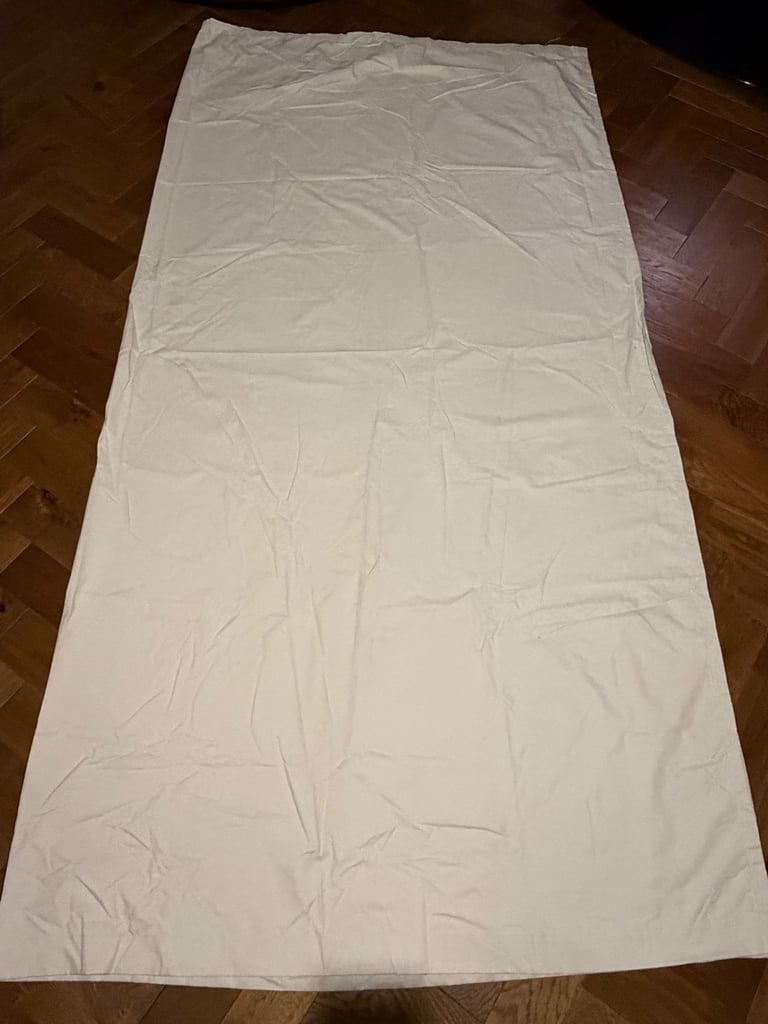 image for Blackout material Pencil Pleat Curtains (ivory)