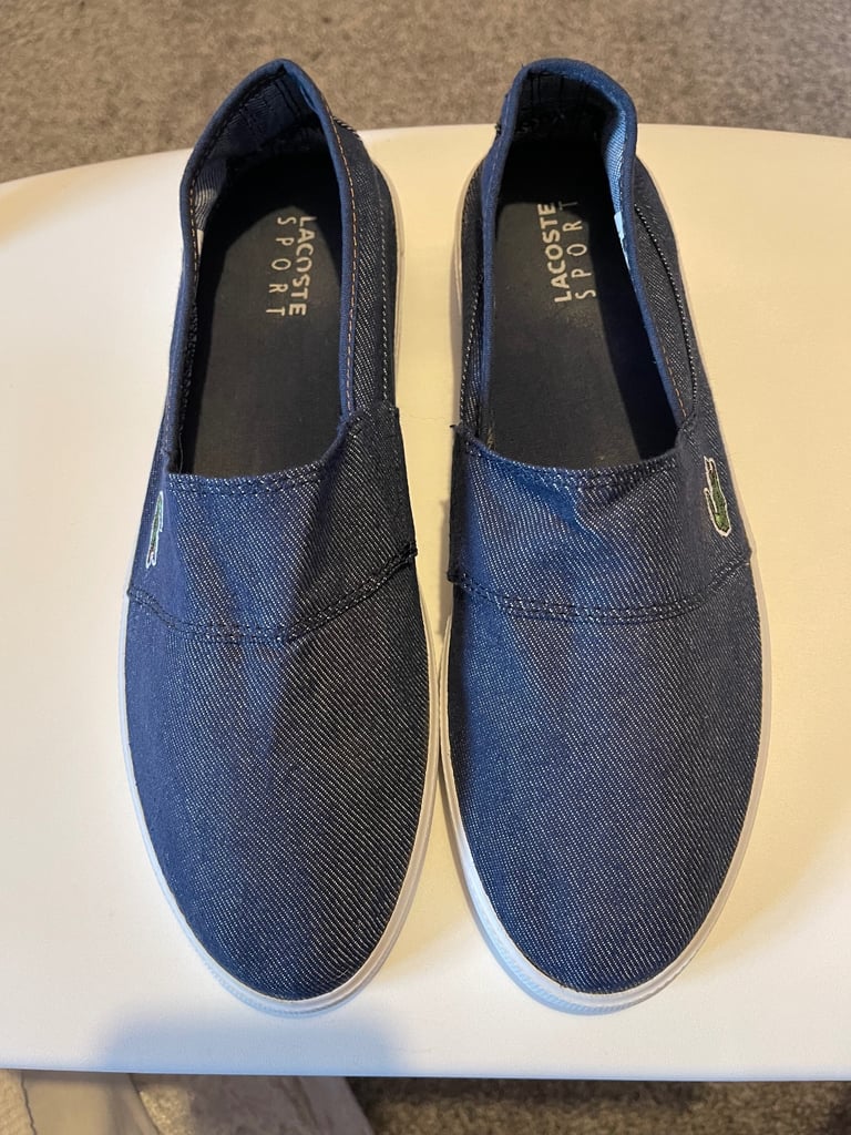 Lacoste Clemente Leisure Smart Denim Mens Summer Sneakers in Blue Denim Size 10 UK 