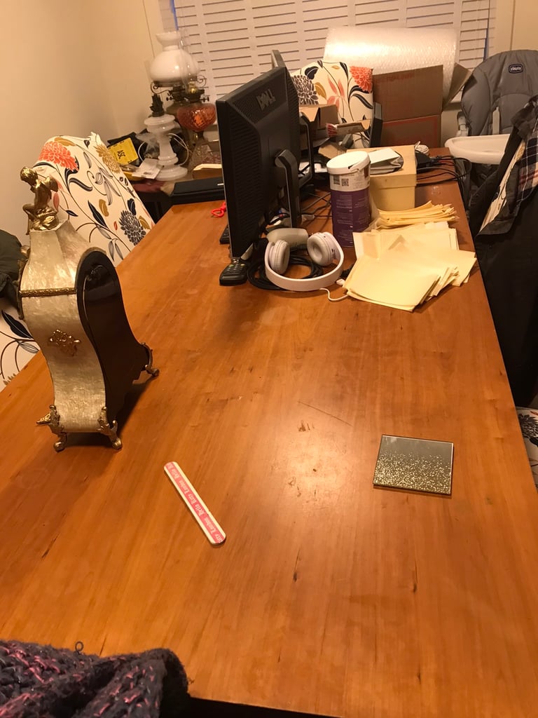 Large heavy dining table 6.5ftx3ft