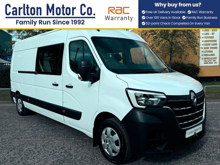 2021 Renault Master 2.3 dCi 35 Business+ Crew Van Double Cab 6dr LWB Medium Roof Euro 6 (135 ps C...