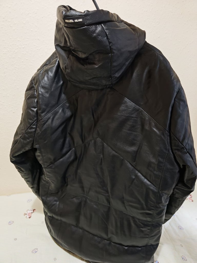 Very handsome male leather cloak