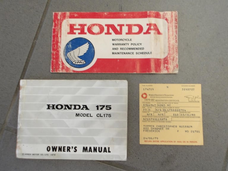 Honda CL175 1972 Very Clean Original Example, Tax & Mot Exempt