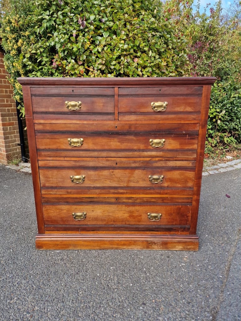 Extra Large Size Super Quality Antique Walnut Chest Of Drawers