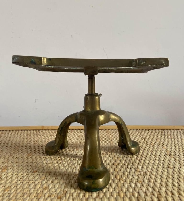 Antique, solid brass Fireside trivet 