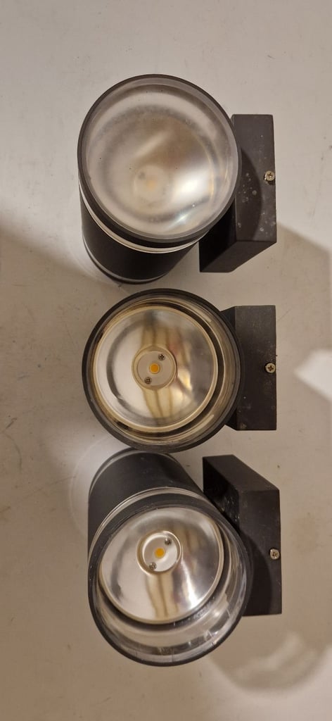 Charcoal Grey Up Down Wall Light With Fixed LED To Illuminate Entrances