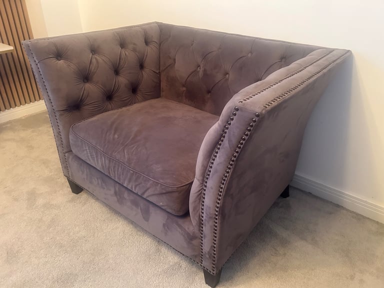 3 Set - Grey Chesterfield Comfortable Sofa