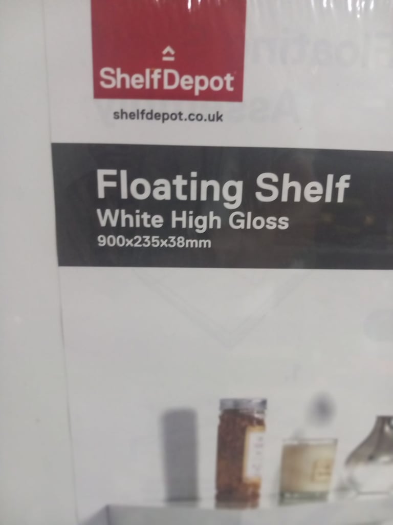 Brand new white hight gloss floating shelve