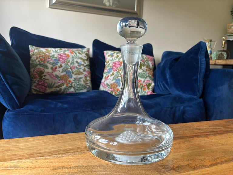 Beautiful Krosno Poland Dornberger London Handmade Glass Ships Decanter