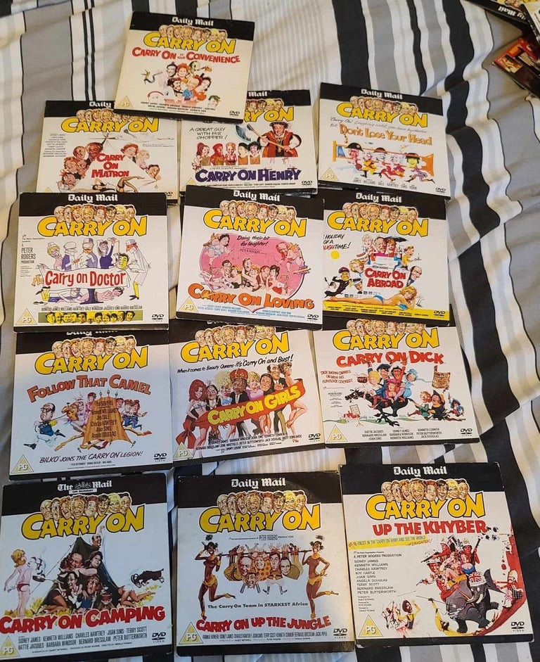 image for A Set Of Carry On DVDs DVD Promo The Daily Mail Newspapers Set Of 13 All Full Movies