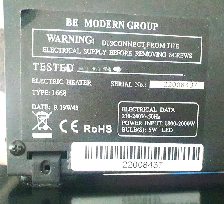 Be Modern Black Glass Electric Fireplace Suite with Remote and Plinth