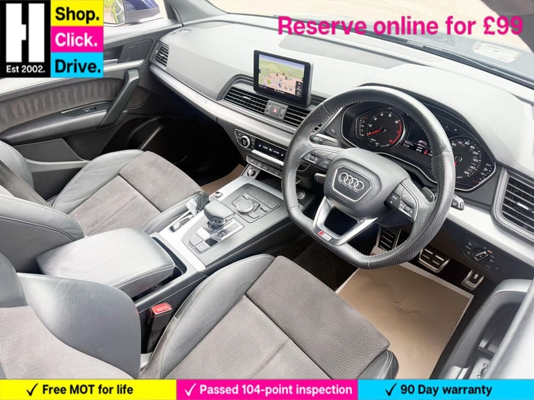 2017 Audi Q5 2.0 TFSI S line S Tronic quattro Euro 6 (s/s) 5dr ESTATE Petrol Automatic