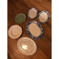 Vintage Plates Dining Bowls Platter Crockery Dinnerware 