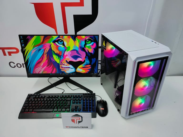 RGB Quick Gaming Computer PC Desktop Setup Bundle | i7 Procesor | RTX 4060 Graphics | 1TB
