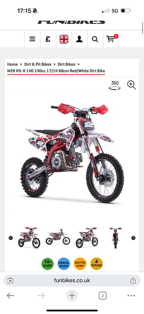 image for X2 M2r 140cc dirt bikes 