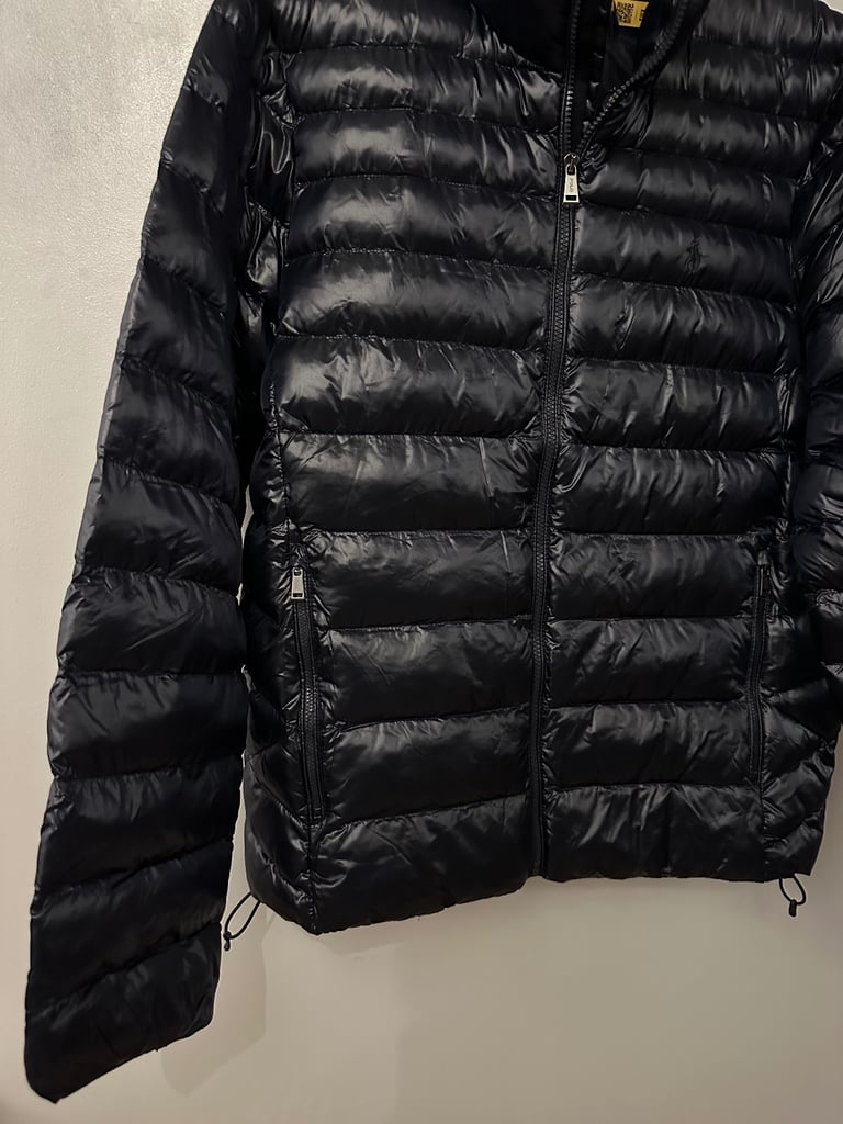 Polo Ralph Lauren Terra Glossy Insulated Bomber Jacket Navy Size M