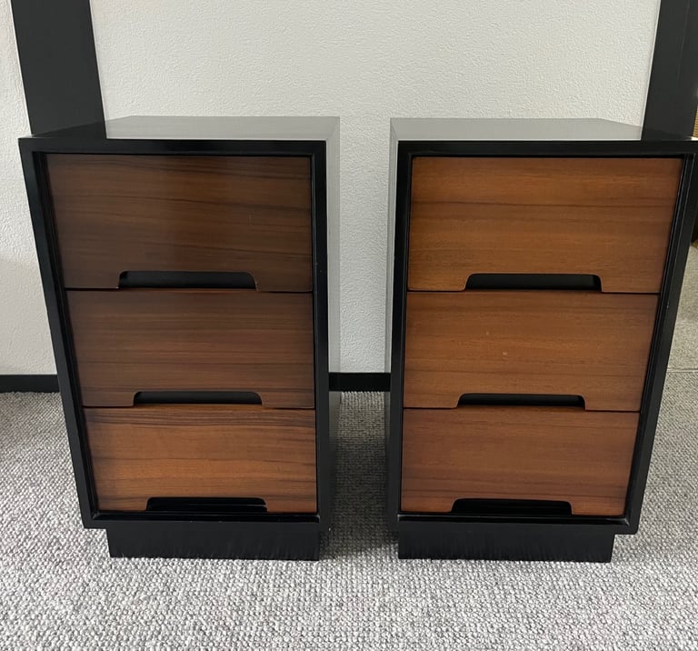 image for Mid century Stag pair of bedside tables/drawers
