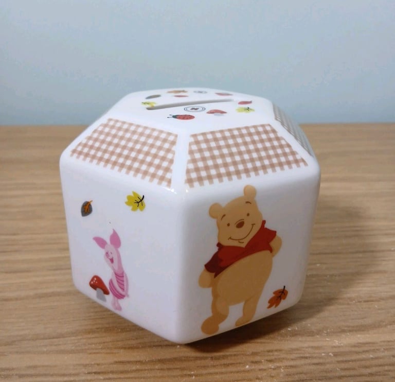 image for Disney Winnie the Pooh Widdop & Co Ceramic Money Box 9cm Hexagonal