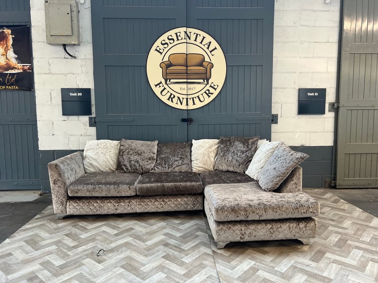 Sofology Crushed L shape sofa, FREE DELIVERY 