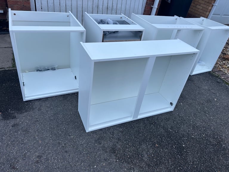 image for X6 White kitchen carcass units - sold as a whole