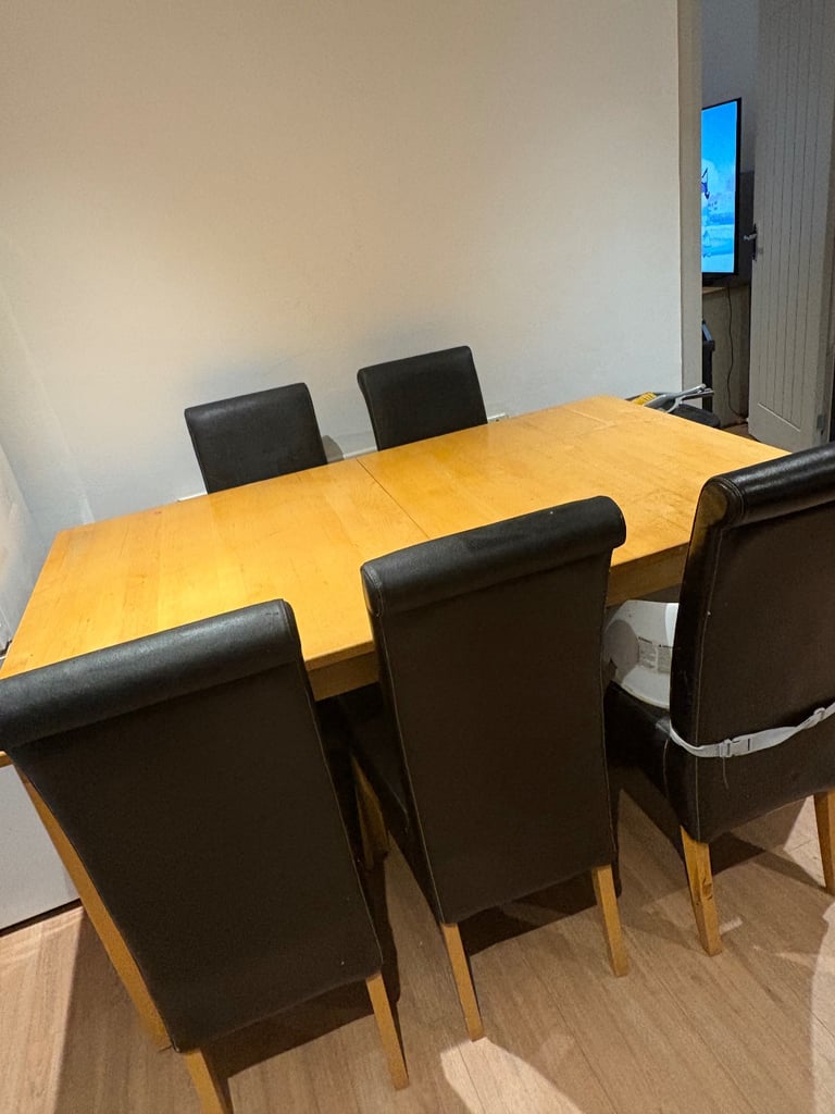 FREE Large Dining table with 5 chairs