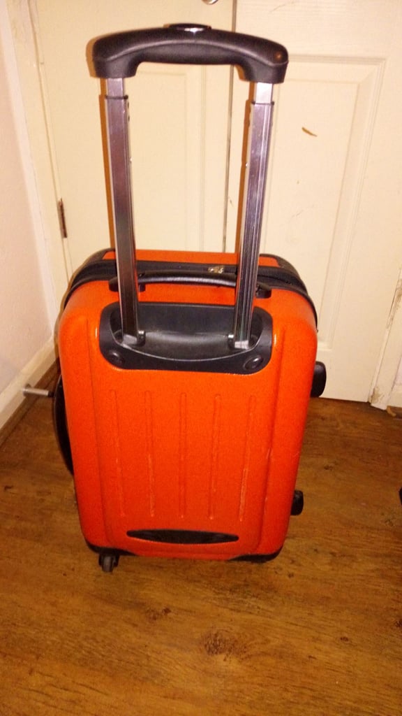 HEYS ORANGE LUGGAGE HARD SMALL CABIN SUITCASE